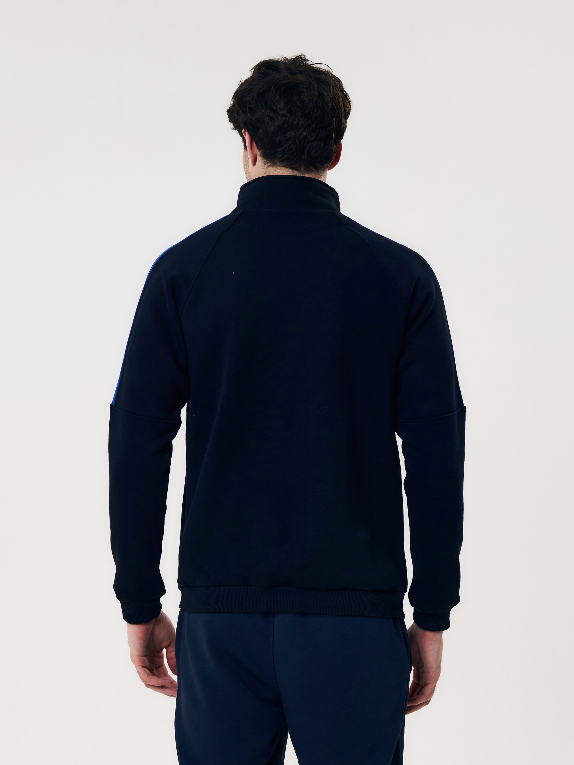 Толстовка с начёсом на молнии мужская Волар 5XL (тёмно-синий) арт. 442