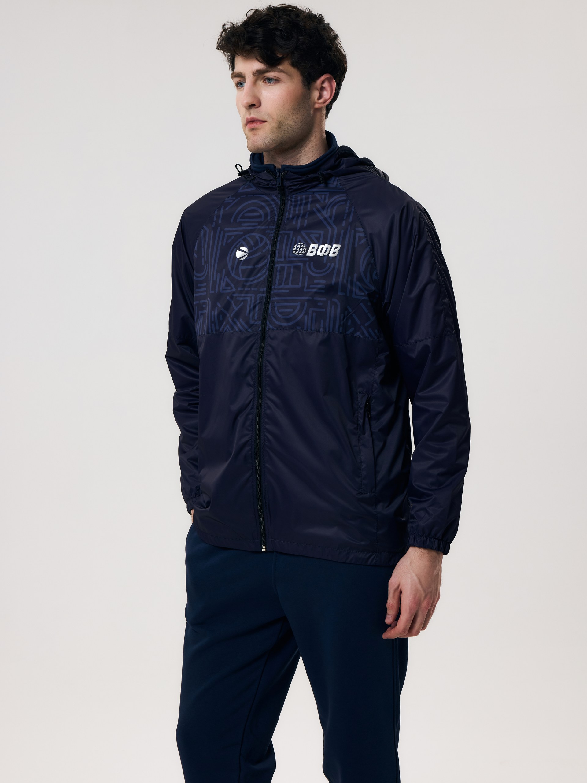 Куртка ветрозащитная мужская Волар 5XL (тёмно-синий) арт. 811