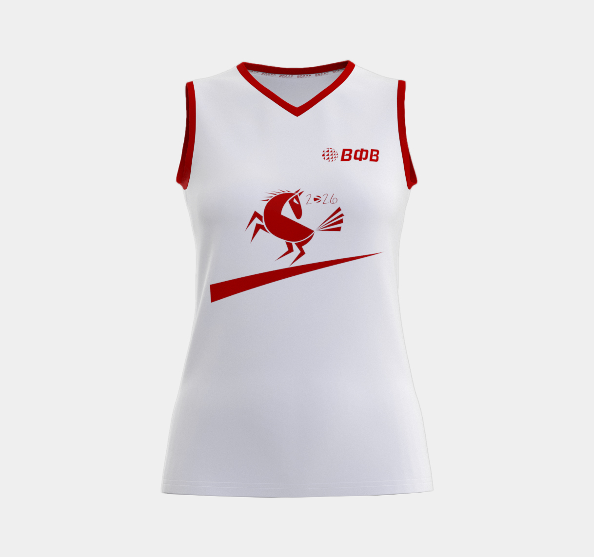  игровая женская для классического волейбола "Год лошади" 2XL (белый) арт. V20W/1