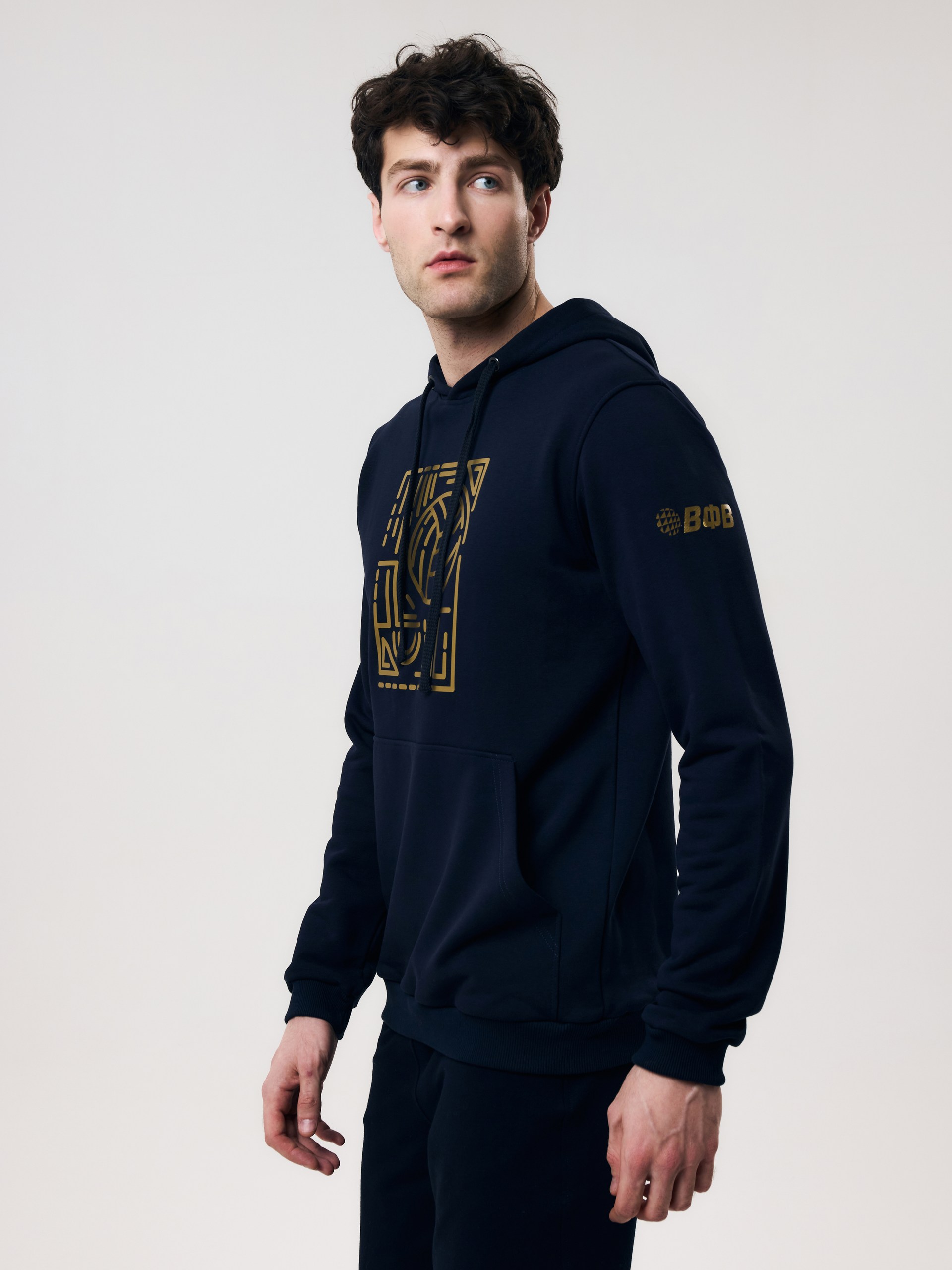 Худи мужские Волар 5XL (тёмно-синий) арт. 417