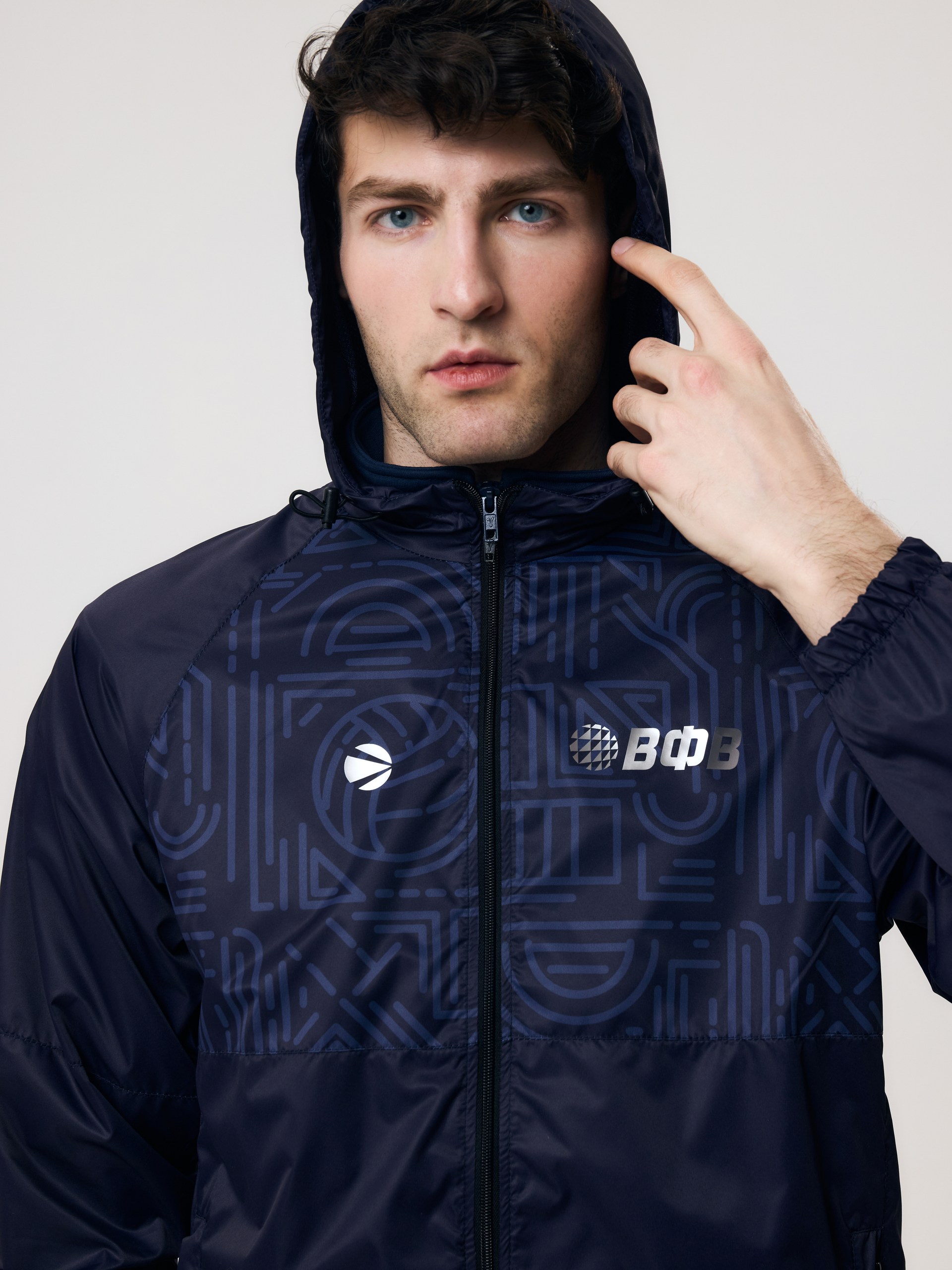 Куртка ветрозащитная мужская Волар 5XL (тёмно-синий) арт. 811