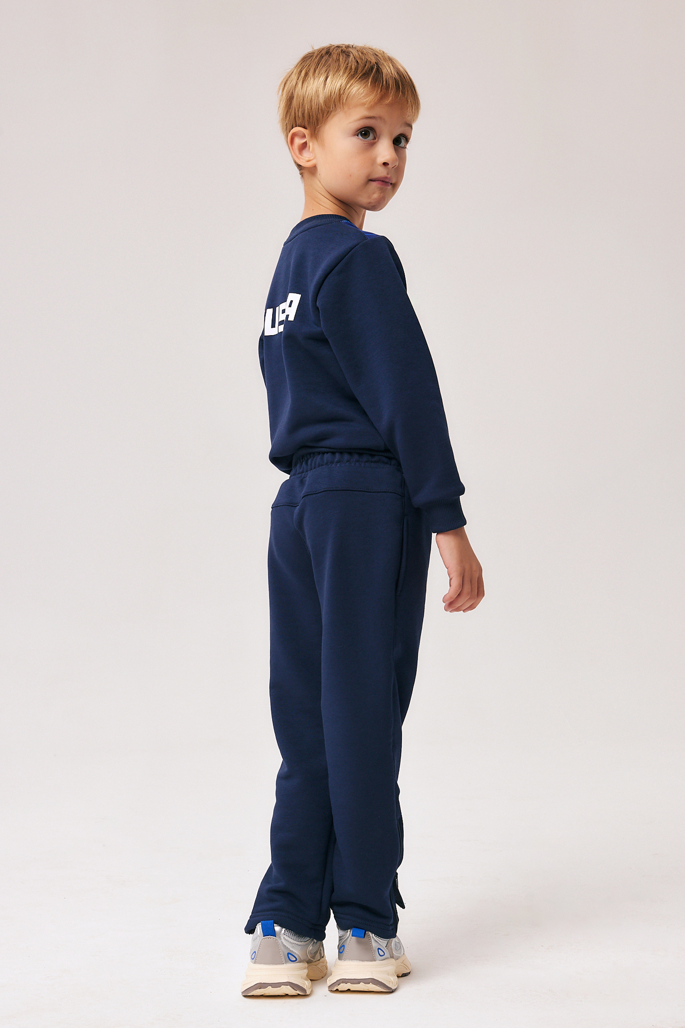 Брюки спортивные с молнией внизу для мальчика и девочки