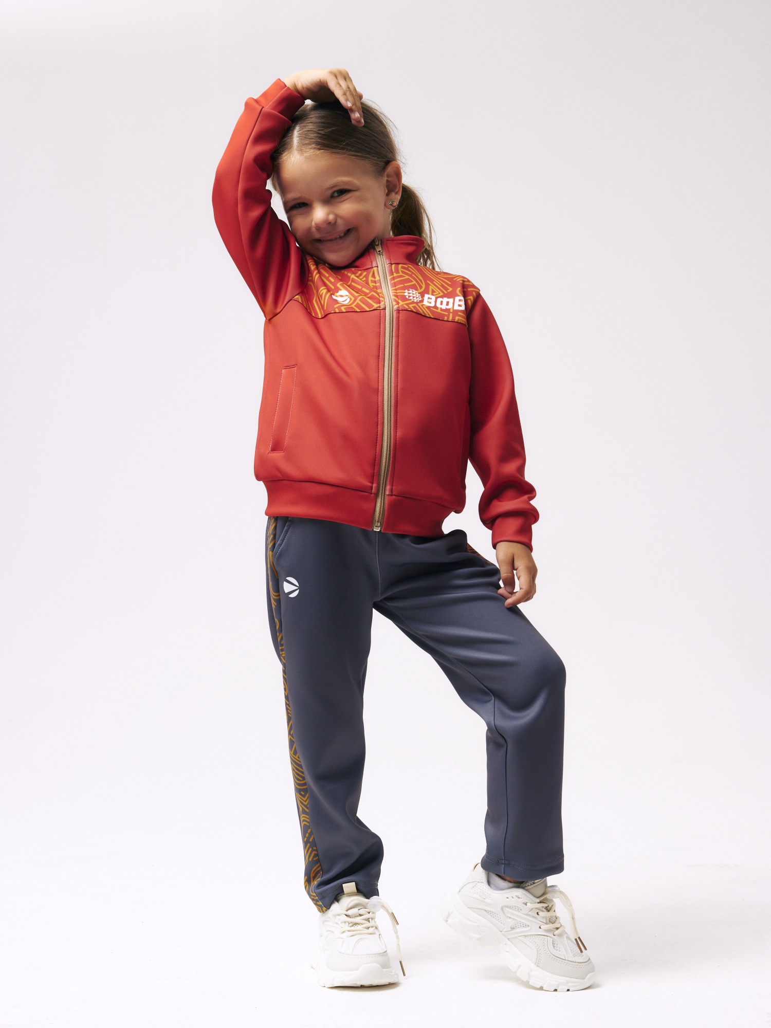 Толстовка на молнии без капюшона для мальчика и девочки 158 (красный) Ch-431