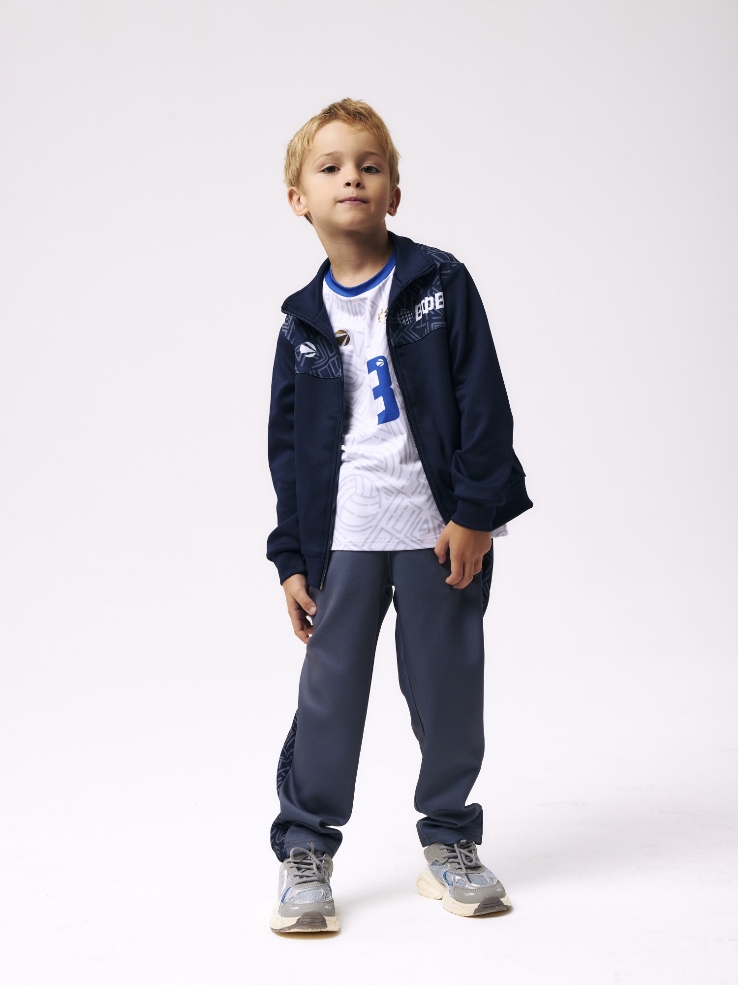 Толстовка на молнии без капюшона для мальчика и девочки 